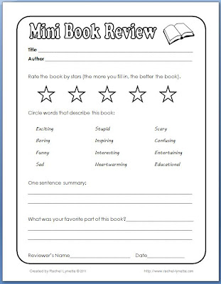 Sample grade school book report